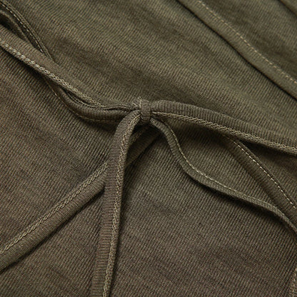 Xingqing Grunge Dress y2k Women Clothes Solid Color Sleeveless Hollow Out Back Slit Hooded Dress 2000s Halloween Party Dresses