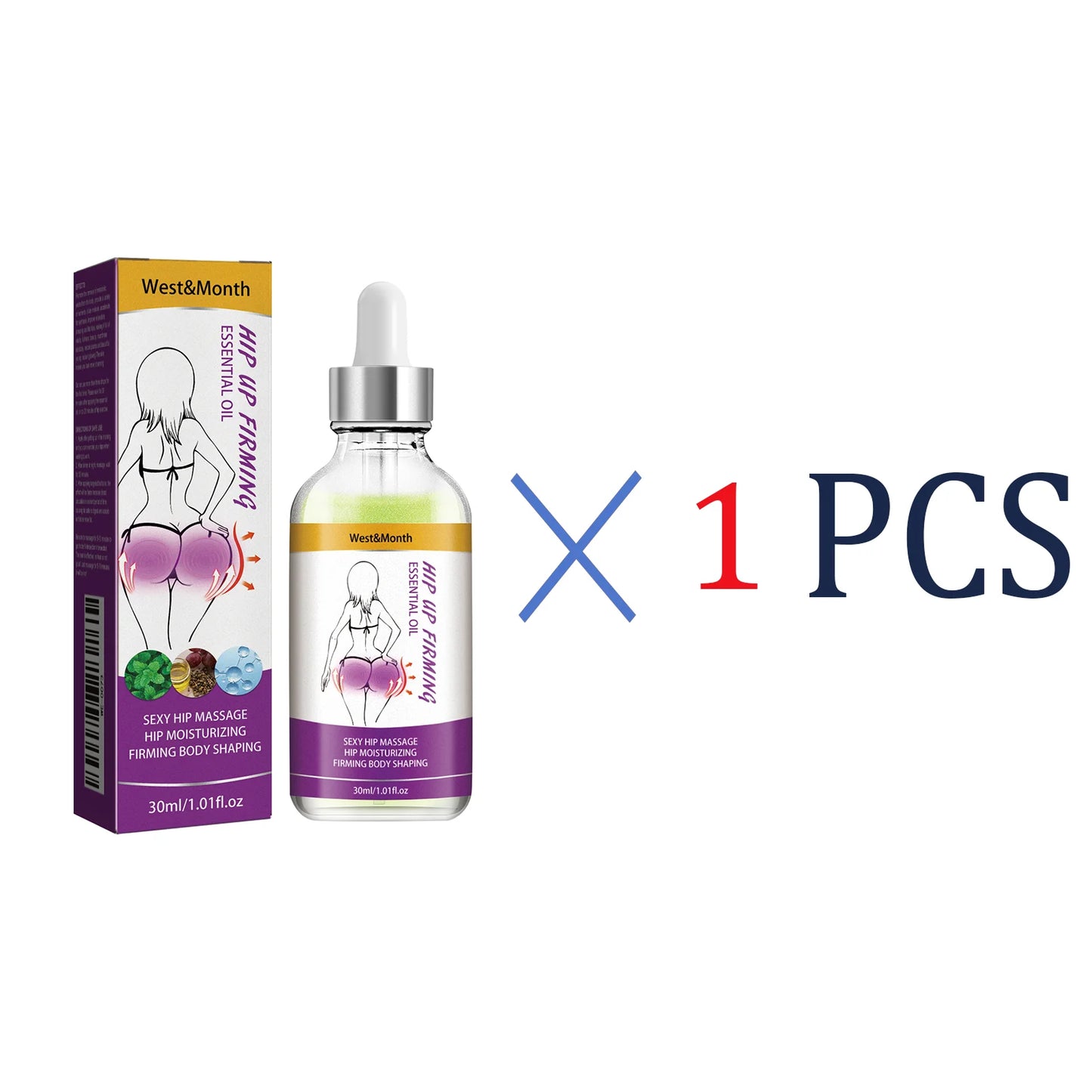 WEST&MONTH Hip Up Firming Essential Oil Dilute Melanin Accelerate Fat Synthesis Making It Full Of Vitality Roundness Elasticity