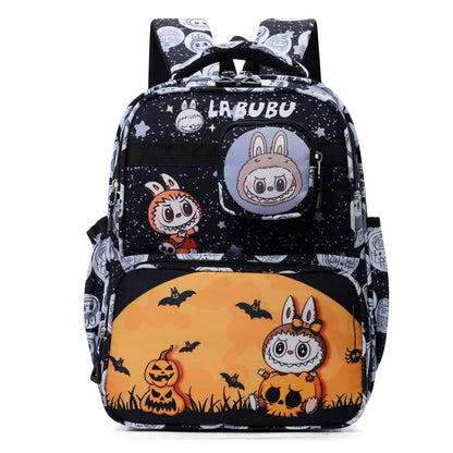 New Large Capacity Bag Children Backpack Cute Cartoon Primary School Bag Shoulder Bag New Kids Practical Portable Backpack black