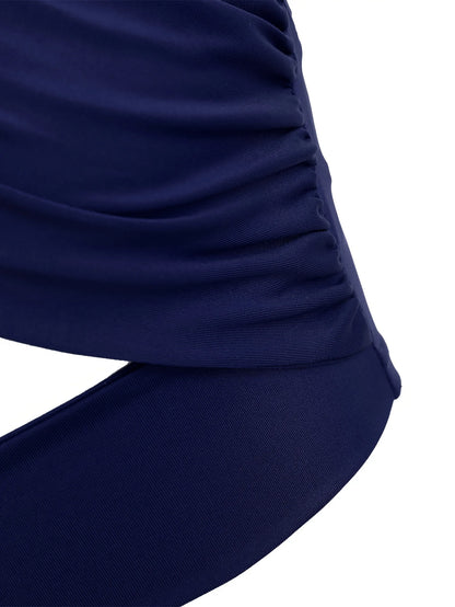 Europe and the United States solid color hanging neck small tube top hollowed out umbilical slim hot girl suspender vest