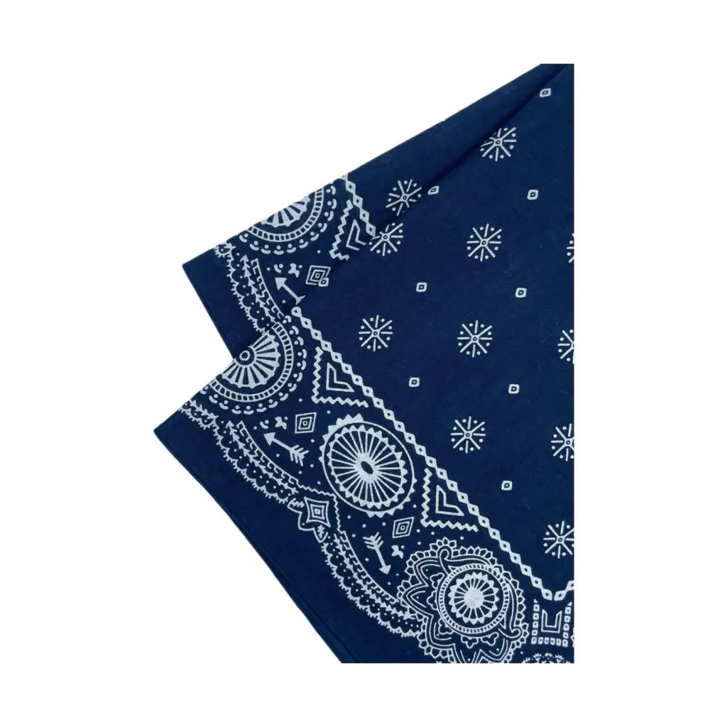 Popular Hip Hop Navy Blue Cashew Flower Bandana Men Women Outdoor Headbands Hair Band Wrist Wrap Amoeba Scarves Hair Accessories