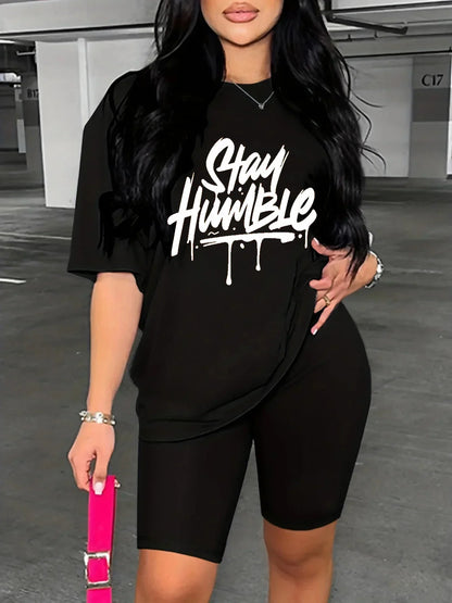 Summer Women's Letter Print Casual Neck Short Sleeved Female T-shirt Tops Tees Men Women 90s Black T-shirts Tops Badiee Stylez