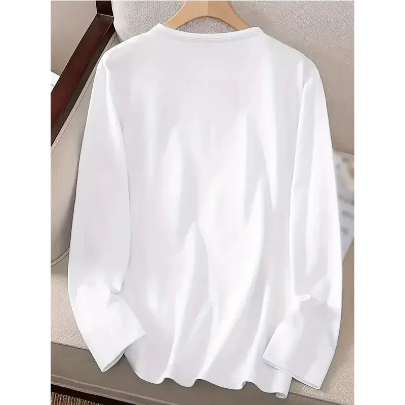 GOD'S FAVORITE Graphic Long Sleeve Tee Shirt Women's Simple Printed Crew Neck T-shirt Slim Fit Tshirt Woman Gothic Y2k Clothes