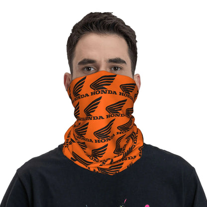 Custom H-Hondaes Motorcycle Rider Winter Headband Neck Warmer Women Men Ski Running Tube Scarf Moto Face Bandana Gaiter