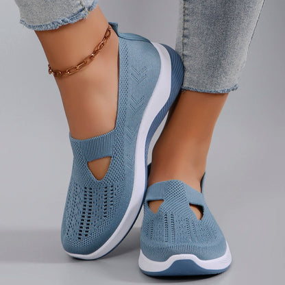 Spring new women's sports shoes, fashionable, breathable, lightweight, non-slip, wear-resistant, casual sports shoes, flat shoes