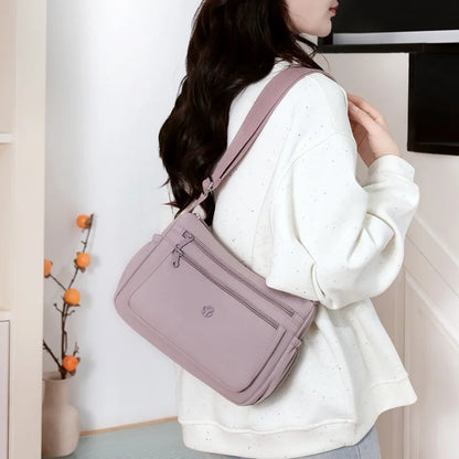 Just Hold A Lot Waterproof Nylon Shoulder Crossbody Bags for Women Messenger Travel Daily Use Bags Suitable for Mothers Shopping