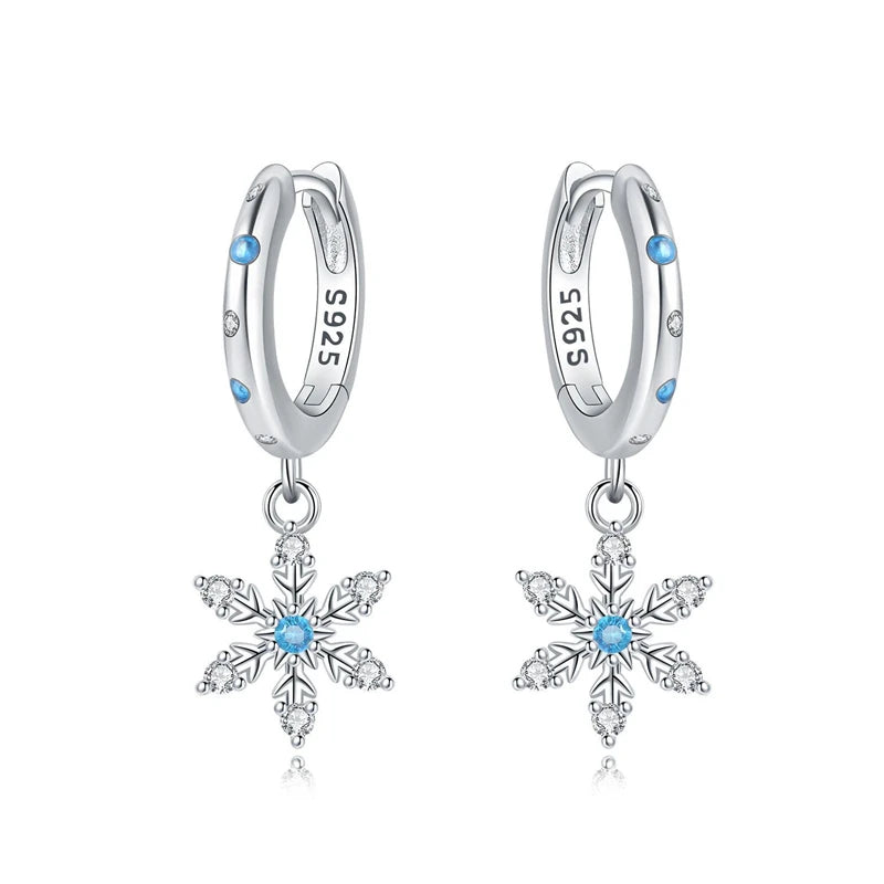 Earrings For Women Silver 925 Fashion Butterfly Snowflake Earrings Cubic Zircon Ear Studs Silver 925 Original Jewelry Gifts