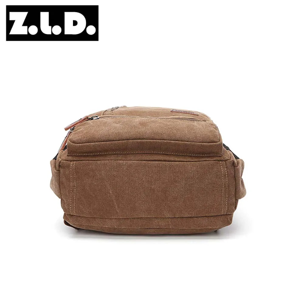 Vintage Canvas Backpack Men Large Capacity Travel Shoulder Bag High Quality Students Bag Male notebook 15 inch Laptop Backpack