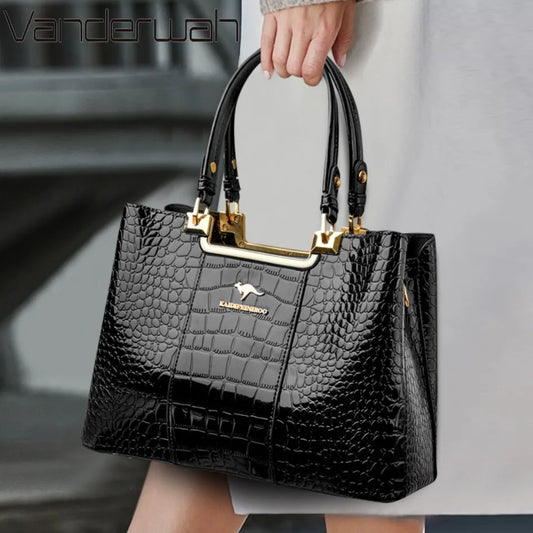 Three Layers Women Shoulder Bags Luxury Designer High Quality Patent Leather Messenger Casual Tote Bag Large Capacity Hand bags