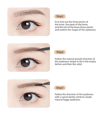 Makeup for Women Waterproof Eyebrow Enhancer Pen with Double Head Pencil and Brush Long Lasting Eye Brow Cosmetics Easy to Wear