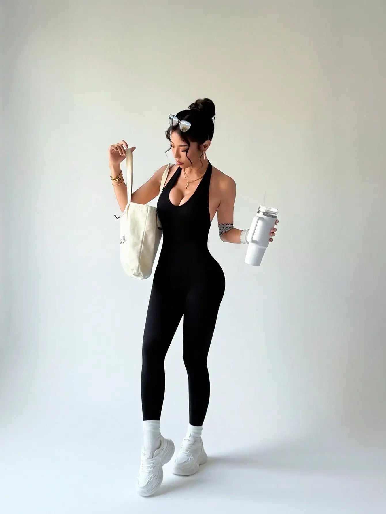 One-Piece Yoga Jumpsuit Skinny Short Sportswear Woman Gym Clothing Workout Clothes Fitness Stretch Bodysuit For Women tracksuit Badiee Stylez