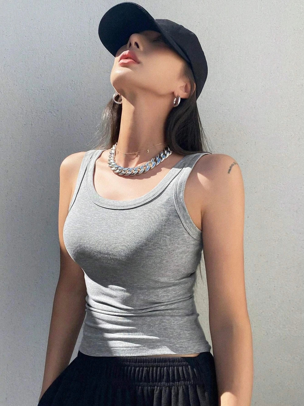 Summer Tight Tank Top Breathable And Comfy Sleeveless Ves For Women's Summer Outfits Camisole Tank Top Beauty Back Underwear