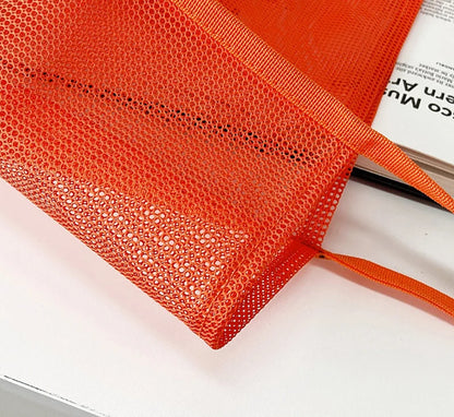 Summer Fashion Mesh Handbag Totes Hollow Out Shoulder Bags For Women Female Casual Fashion Large Capacity Shopping Pack