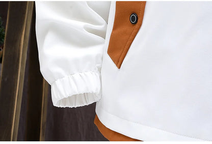 Men's Casual Hooded Jackets Autumn Patchwork Thin Coats Outwear Top Windbreaker Streetwear Male Outerwear Coat