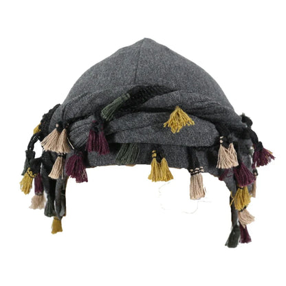 Babalet Halo Turban for Men Women Satin Lined Durag Head Wraps Skull Cap Pre-Tied Tassels Braid Beanie Vintage Twist Bonnet Badiee Stylez