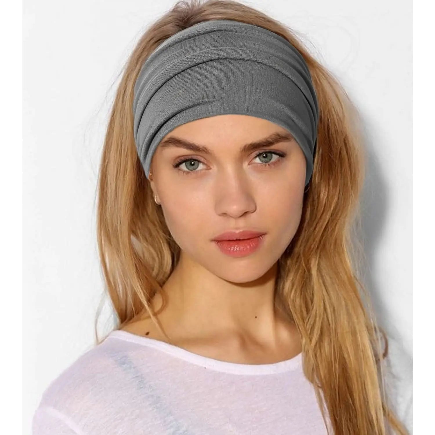 Women Headbands African Wide Hair Wrap Turban Twist Headband for Women Large Sport Workout Stretch Non-slip Big Hair Bands