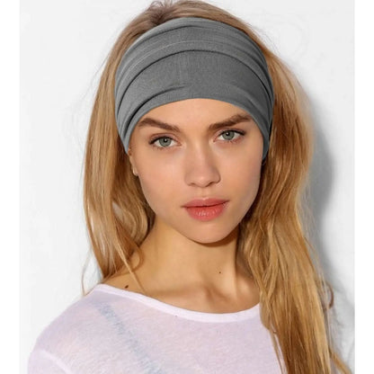 Women Headbands African Wide Hair Wrap Turban Twist Headband for Women Large Sport Workout Stretch Non-slip Big Hair Bands