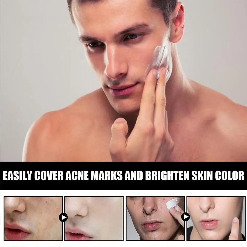 Men's Makeup Cream Acne Mark Concealer for Hydrating Moisturizing Oil Control Pore Shrinkage Firming Male Facial Skin Care
