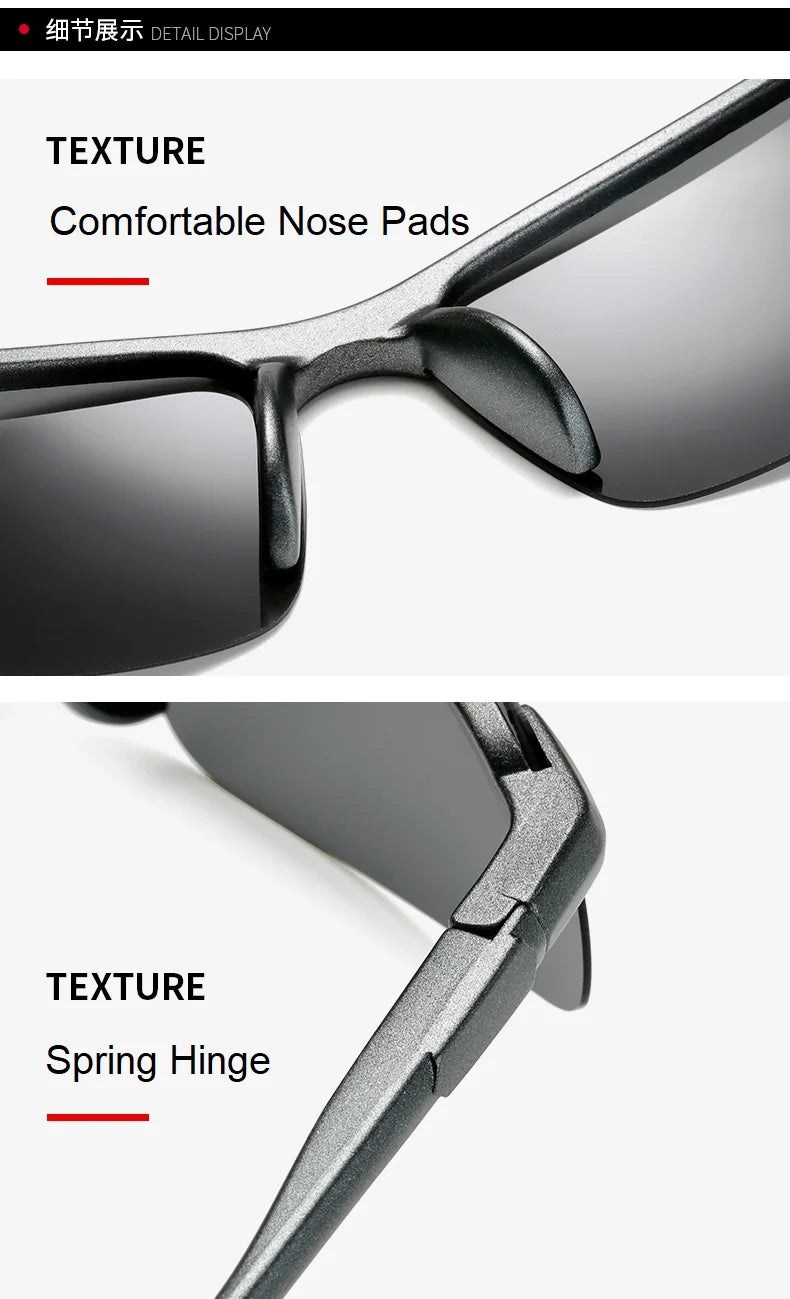 1/2PCS Night Vision Glasses Men Anti-Glare Driving Goggle Half Frame Polarized Sunglasses for Driver UV400 Day and Night Glasses Badiee Stylez