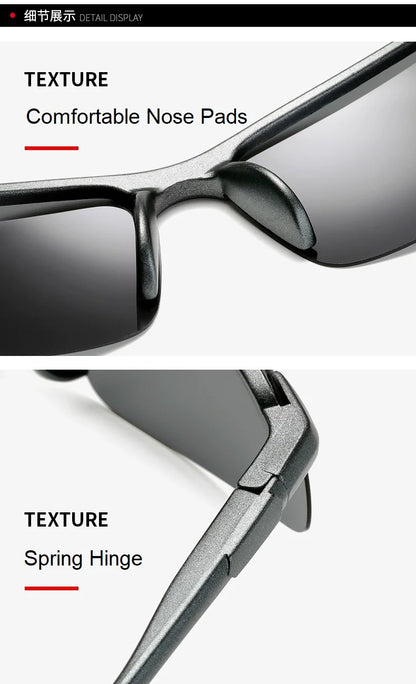 1/2PCS Night Vision Glasses Men Anti-Glare Driving Goggle Half Frame Polarized Sunglasses for Driver UV400 Day and Night Glasses Badiee Stylez