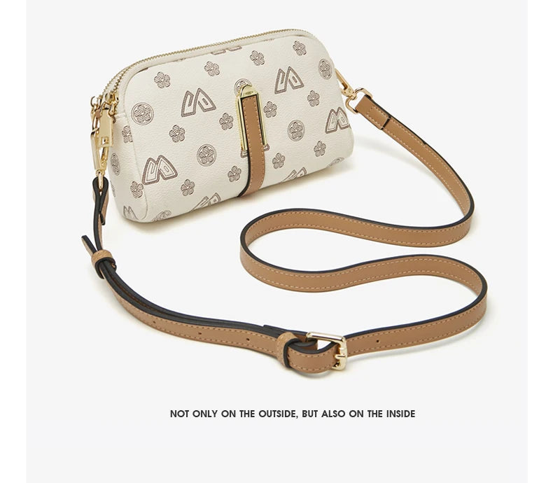 FOXER Women Small Crossbody Bag Shoulder Bag with Wrist Strap Lady Fashion Messenger Bag Mini High Quality Cellphone Purse