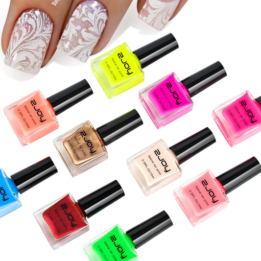 Black White Nail Art Stamping Polish 10ml 30 Colors Stamping Plates Polish Stamping Gel No Smudge Top Oil Colorful Nail Varnish