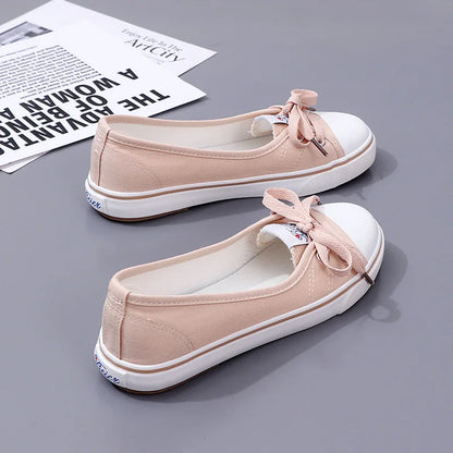 Canvas Small White Shallow Cut Summer Flat Sport Casual Ladies Soft Sneakers Platform Zapatillas De Mujer Tenis Women Luxury