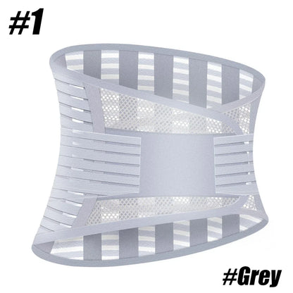 Back Braces for Lower Back Pain Relief with 5 Stays,Breathable Back Support Belt for Men/Women,Anti-skid lumbar support belt Ventilate-Gray