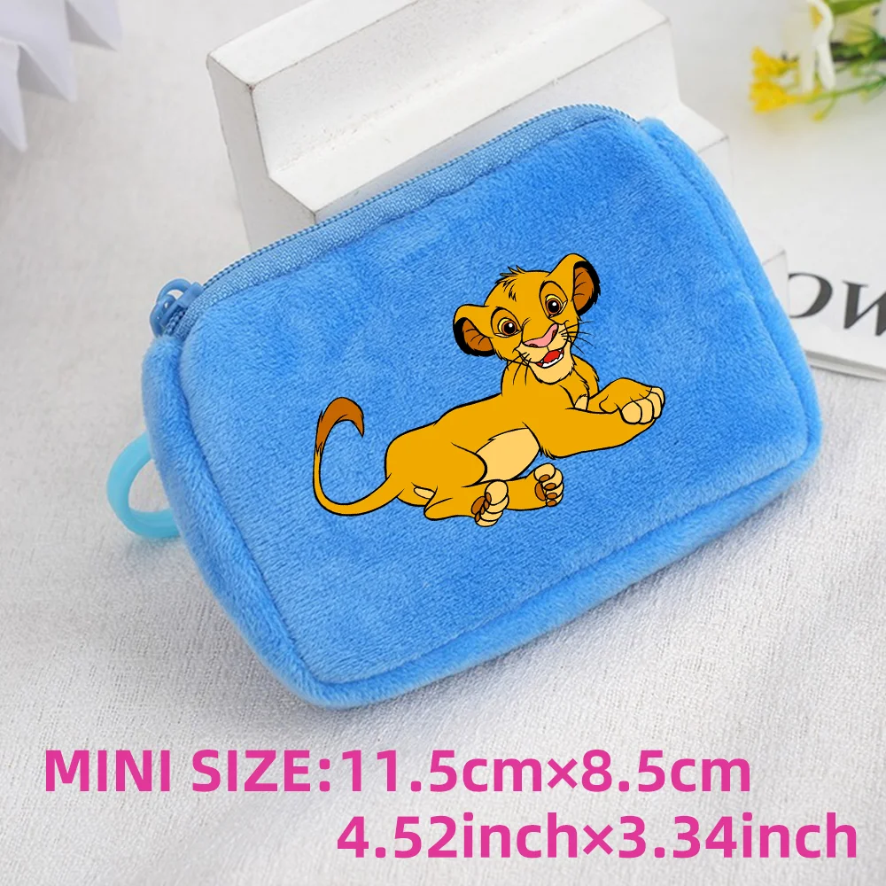 The Lion King Coin Purse Mini Coin Key Bag Money Pocket Plush Wallet Kid Cartoon Cute Moneybag Kawaii Birthday Gift Storage Bag 1pcs-020