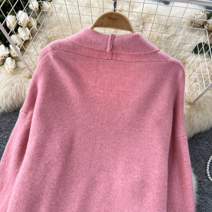 SINGREINY Autumn Knitted Two Pieces Sets Ladies Loose Knitting Cardigan+Spaghetti Strap Bodycon Dress Basic Solid Winter Suits Badiee Stylez