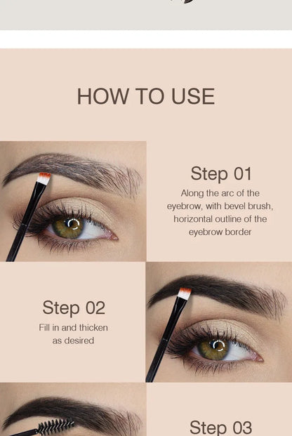 Natural Liquid Dyeing Eyebrow Cream Set Waterproof Shaping Brown Tint Pointed Tube Eyebrow Henna Mascara Paint Brush Makeup Tool