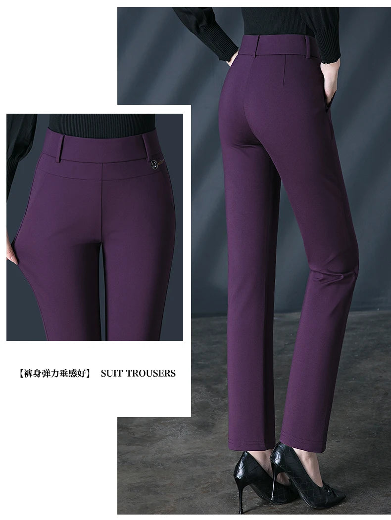 Leggings Women's Autumn and Winter Style High Waist Large Size Tight-fitting High-Elastic Foot Pants Casual Slim Trousers M-6XL