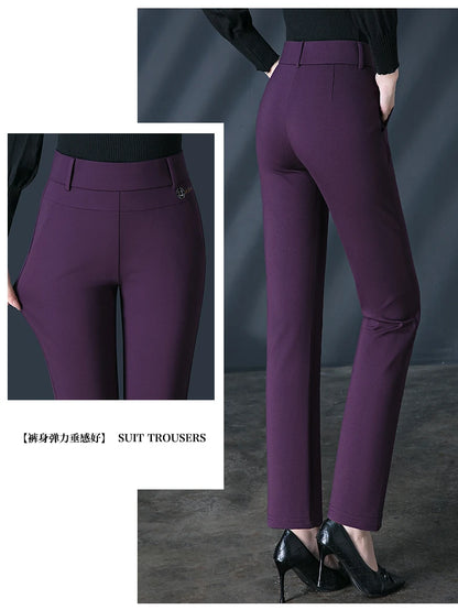 Leggings Women's Autumn and Winter Style High Waist Large Size Tight-fitting High-Elastic Foot Pants Casual Slim Trousers M-6XL