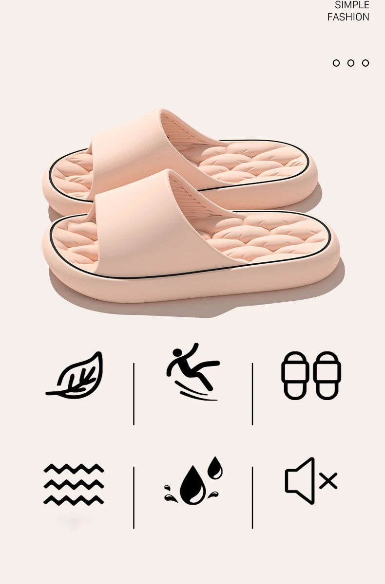 Super Light Soft Slippers Simple Fashion Slides EVA Elastic Shoes Colorful Sneakers In Door Bathroom Flip Flops