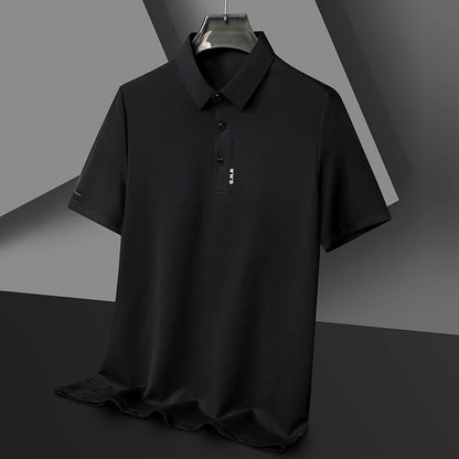 Men's Polo Shirt - Breathable & Comfortable Solid Color Top for Casual Business Style
