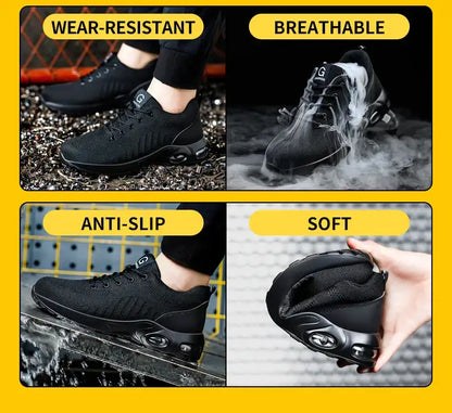 Men Safety Boots With Steel Toe Cap Anti-smash Work Sneakers Safety Shoes Men Indestructible Work shoes Tactical Boots