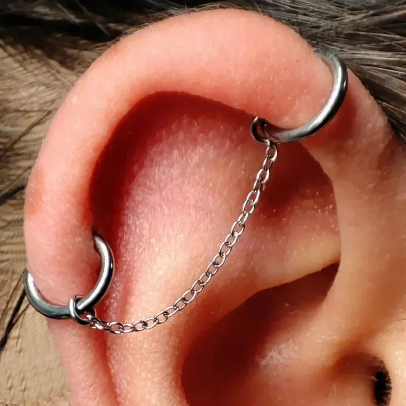 Dreamlee ASTM G23 Titanium Connector Chain For Nose Ring Hoop Clicker Cartilage Helix Body Piercing Jewelry Accessory