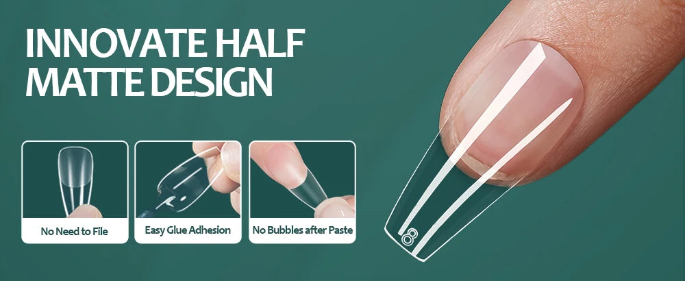 Nailpop 600PCS Soft Gel X Nail Tips Full Cover Coffin Stiletto Fake Nails Extra Short Almond Square Soak Off Gel False Nail Tips