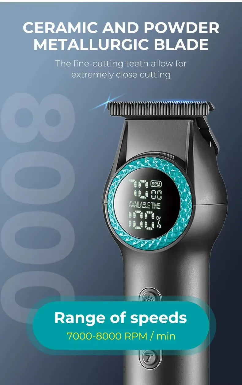 VGR Hair Clipper Professional Hair Trimmer 8000 RPM Hair Cutting Machine Electric Haircut Machine Cordless Clipper for Men V-990