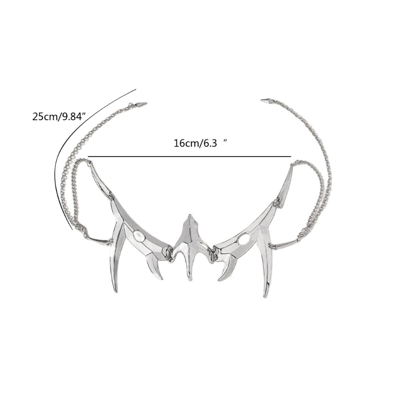 Punk Irregular Mask Gothic Mechanical Alien Fluid Face Accessories Metal Earrings for Women Men Halloween Party Jewelry