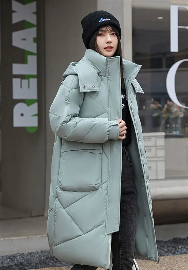 20 degrees Winter Women long Parkas Jackets Casual Hooded Thick Warm Windproof Parkas Coat Fashion Female outwear Long parkas