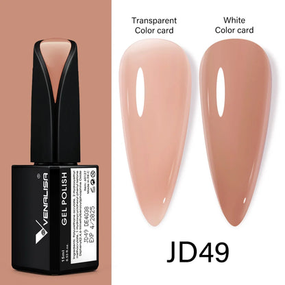 Venalisa 15ml Nail Prep Dehydrator Fast Dry Acid-Free Primer Bond Natural for Builder Jelly Gel Nail Gel Polish Color GelVarnish JD49 jelly color