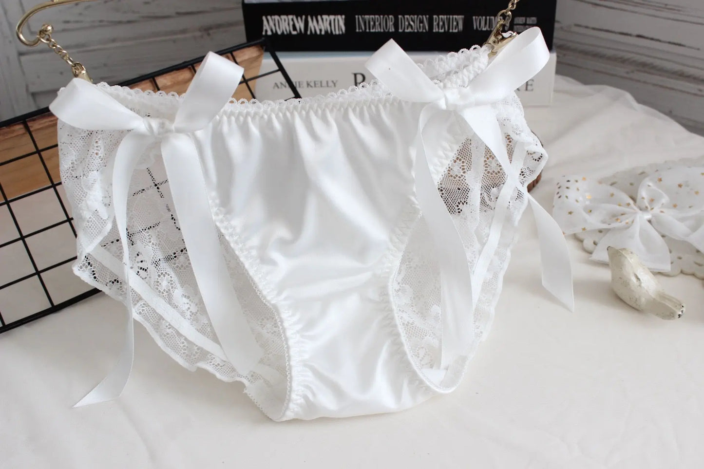 Japanese-Style Soft Girl Thin Transparent Pink Lolita Lolita Loli Lace Cute Sexy Underwear Fat White 1pc