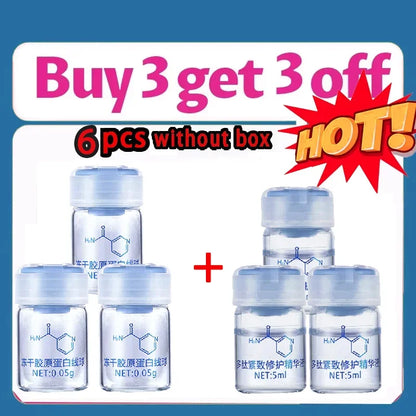 Korea Facial Hydrolyzed Silk Protein Collagen Thread Ball Serum Moisturiz Hydration Lifting Firm Fine lines Essence SkinCare 6bottle(without box)