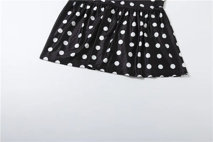 Polka Dot Ruched Dress Elegant Birthday Party Skinny Bodycon Sexy Backless Dress Women Flying Sleeve Lace Trim Applique