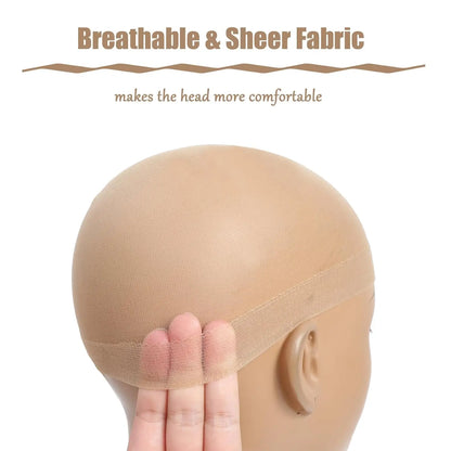 Wholesale HD Wig Cap for Women Invisible Ultra-thin Stretchy Stocking Caps for Lace Front Wigs Sheer Wig Cap Thin Nylon Cap