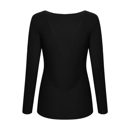 Sexy Slim Women's Tops 2024 Summer Long Sleeve Solid T-shirt Tee Casual Fashion Korean Pullover Shirt for Female Y2K Crop Clothe