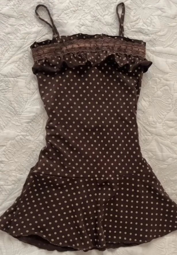 Aesthetic Slim Dress Harajuku Y2K Women Polka dot skirt Chic Maiden Frock Hot Girl Classic Fashion Classic Korean emo Sundress