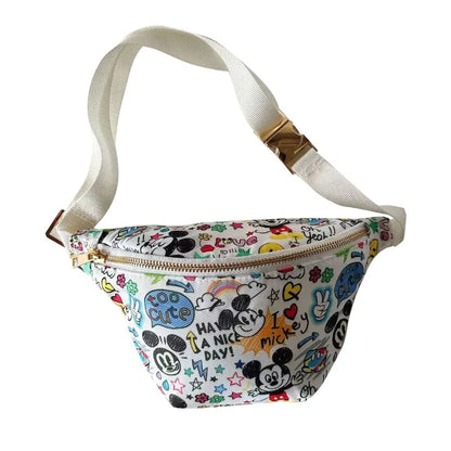 Disney Mickey New Women's Waist Bag Luxury Brand Fashion Women's Messenger Bag Cartoon Cute Women's Chest Bag High Quality 28-15.3-7.5cm 6