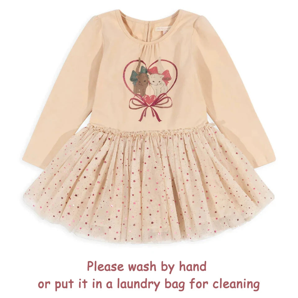 2025 Girls Party Princess Dress KS Kids Sequin Mesh Dresses Girl Full Print Dress Carnival Party Baby Cute Skirt Children Gifts NO 8